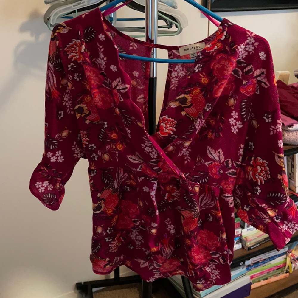 Floral printed top size xl